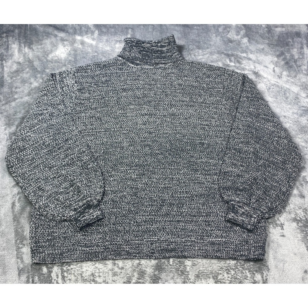 Zenana Waffle Knit Sweater Women 3X Green Chunky Pullover Color Twist Turtleneck
